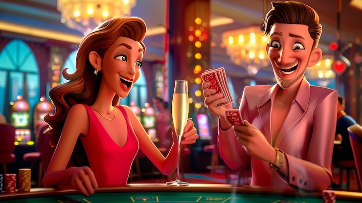 Meja No Commission Baccarat live dealer di obor slot dengan tampilan kartu dan panel taruhan